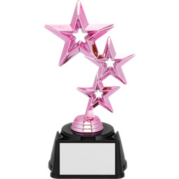 Dance Trophy - Pink Triple Star Dance Trophy