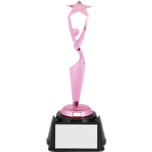 8 1/2" Pink Contemporary Star Achievement Trophy
