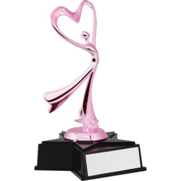 Dance Trophy - Pink All-Star Trophy with Star Base
