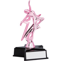 Dance Trophy - Pink Dance Star Trophy with Star Base
