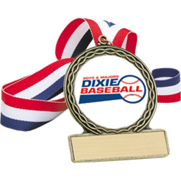 Baseball Medal - Dixie "Boys and Majors" Baseball Medal