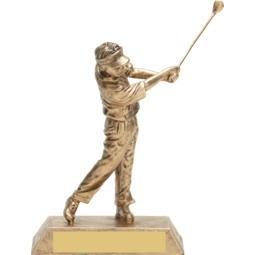 8" Gold Male Golf Resin Trophy