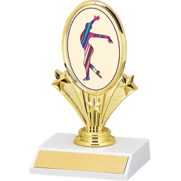 Gymnastics Oval Emblem Trophy