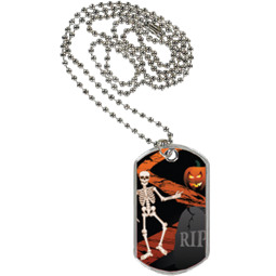 Halloween Tag with Neck Chain