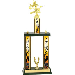 Halloween Trophy - Witch Trophy with Double Haunted Evening Columns