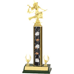 Halloween Trophy - Witch Trophy with Trick or Treat Ghost Design - 2 Eagles