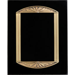 Personalized Black Plaque with Black Brass Plate