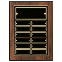 9 x 12" Honoree of the Month Perpetual Plaque - 12 Nameplates