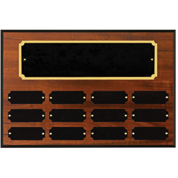 12 x 9" Honoree of the Month Perpetual Plaque - 12 Nameplates