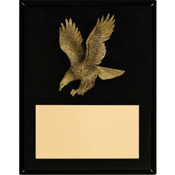 7 x 9" Black High Gloss Plaque with Eagle