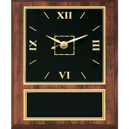 8 x 10" Contemporary Black Brass Clock Plaque