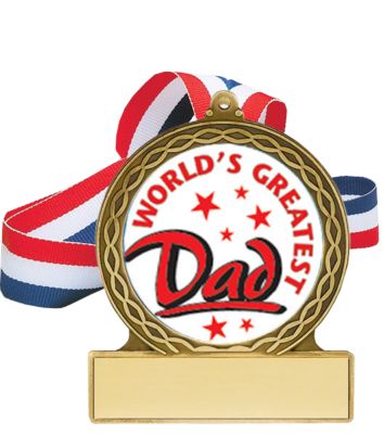 Medal Award Worlds Greatest Dad