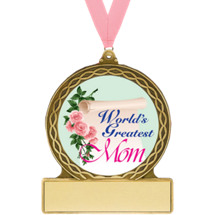 World's Greatest Mom Medal - Mother's Day Medal