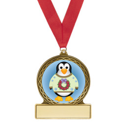 Penguin Medal with Red Ribbon