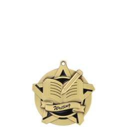 Writing Academic Star Medal with Free Neck Ribbon