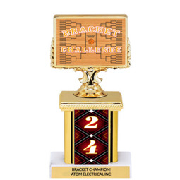 March Madness 2024 Trophy with Rectangular Column - 7"