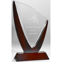 Cherry Finish Victory Glass Award