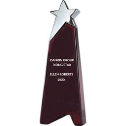 Silver Star Award with Rosewood Finish