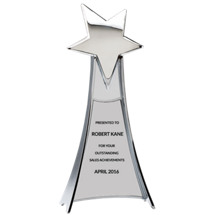 4 3/4 x 11" Silver Standing Star Award