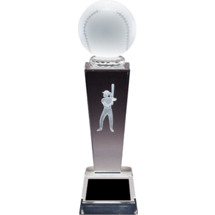 Softball Award - Crystal Female Softball Award