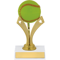 Softball Trophy - Softball Trophy with Star Riser