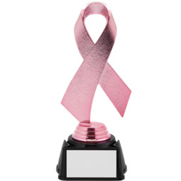 7 1/2"  Pink Ribbon Trophy