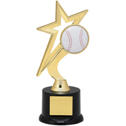 Baseball Trophy - Gold Star with Black Acrylic Base