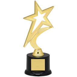 Star Trophy - 9" Gold Star with Black Acrylic Base