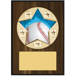 Baseball Plaque - Star Emblem Plaque