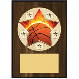 Basketball Plaque - Star Emblem Plaque