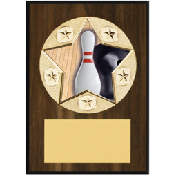 Bowling Plaque - Star Emblem Plaque