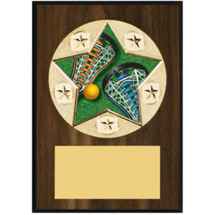 Lacrosse Plaque - 5 x 7" Star Emblem Plaque