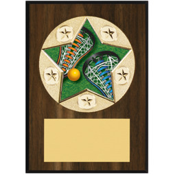 Lacrosse Plaque - 5 x 7" Star Emblem Plaque