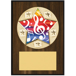 Music Plaque - 5 x 7" Star Emblem Plaque