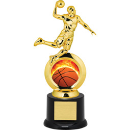 Basketball Trophy - Male Player with Black Acrylic Base