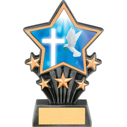Religion Resin Super Star Trophy - 6 1/2"