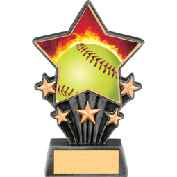 Softball Resin Super Star Trophy - 6 1/2"