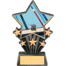 Swimming Resin Super Star Trophy - 6 1/2"