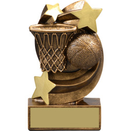 Basketball Trophy - Basketball Star Swirl Resin Trophy