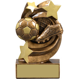 Soccer Trophy - Soccer Star Swirl Resin Trophy