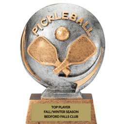 Pickleball Trophy - Resin Pickle Ball Trophy