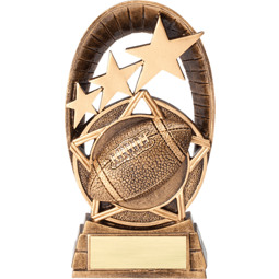 Football Radiant Resin Trophy - 6 1/2"
