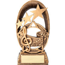 Music Radiant Resin Trophy - 6 1/2"
