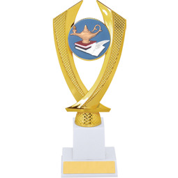 Education Trophy - Large Lamp of Learning Falcon Riser Trophy