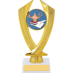 Education Trophy - Small Lamp of Learning Falcon Riser Trophy