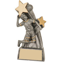 Male Volleyball Super Star Resin Trophy - 6"