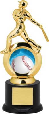 Baseball Trophy - Male Player with Black Acrylic Base | Dinn Trophy