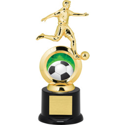 Soccer Trophy - Male Player with Black Acrylic Base