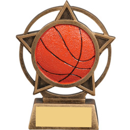 Basketball Star Orbit Resin Trophy