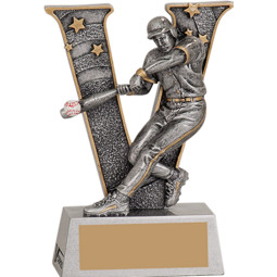 Victory Baseball Male Resin Trophy - 5"